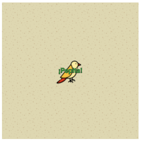 Pepita with text