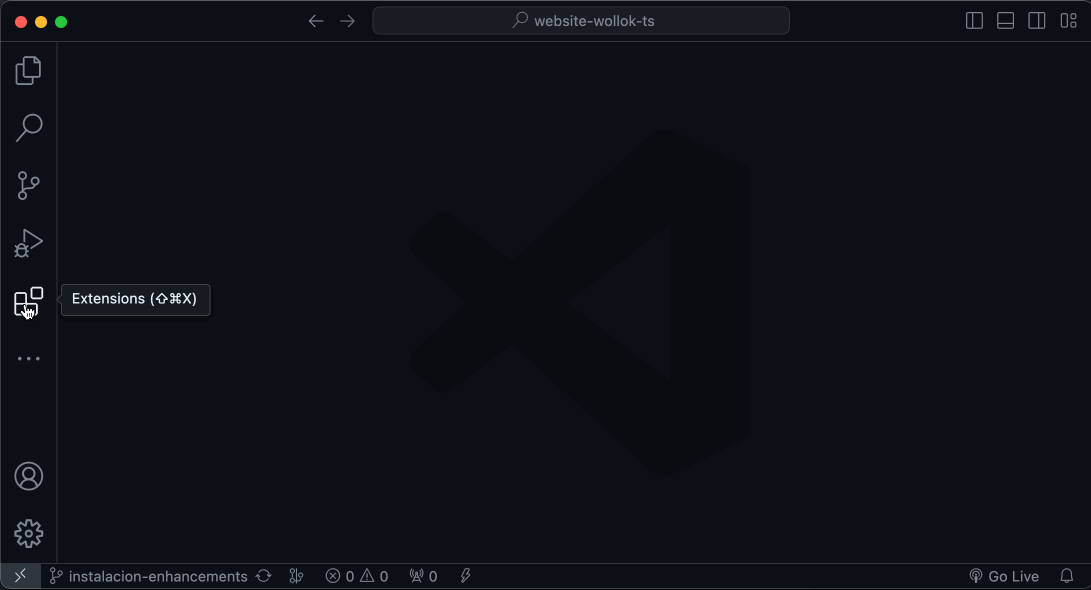 Check extensions in Visual Studio Code